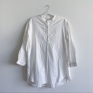 Muji organic cotton tunic shirt top (white)